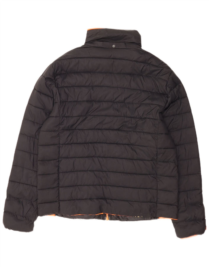 Superdry polstret jakke til kvinder UK 20 2XL sort nylon
