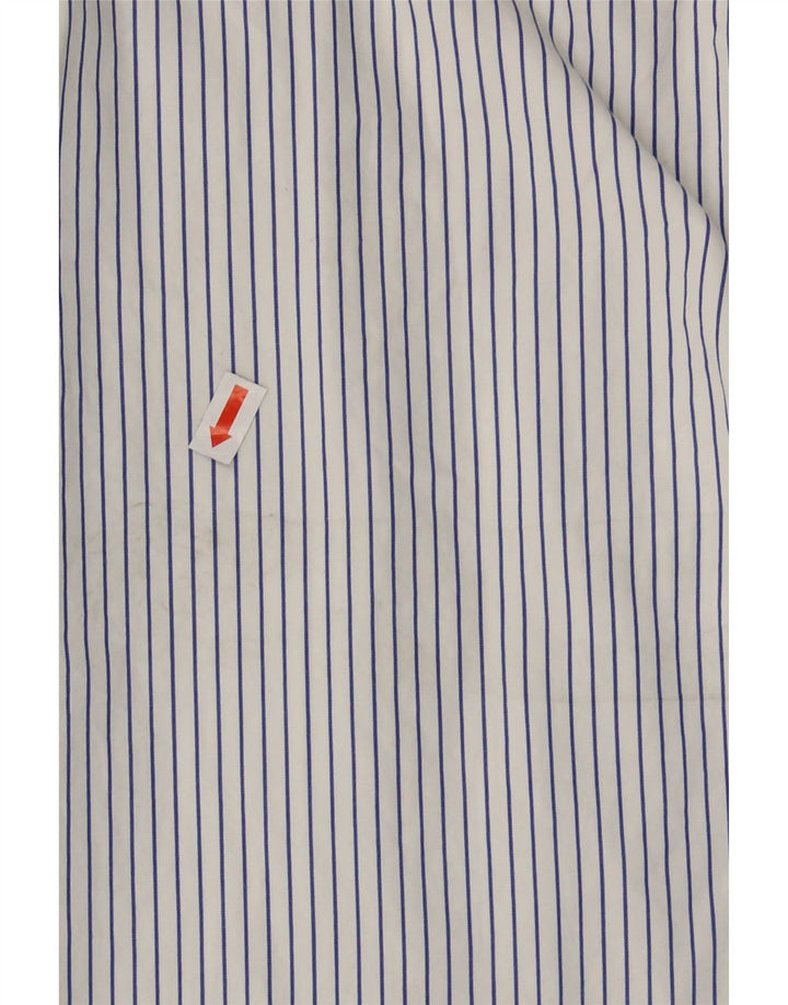 TOMMY HILFIGER Mens Shirt Medium Blue Striped Cotton Vintage Tommy Hilfiger and Second-Hand Tommy Hilfiger from Messina Hembry 