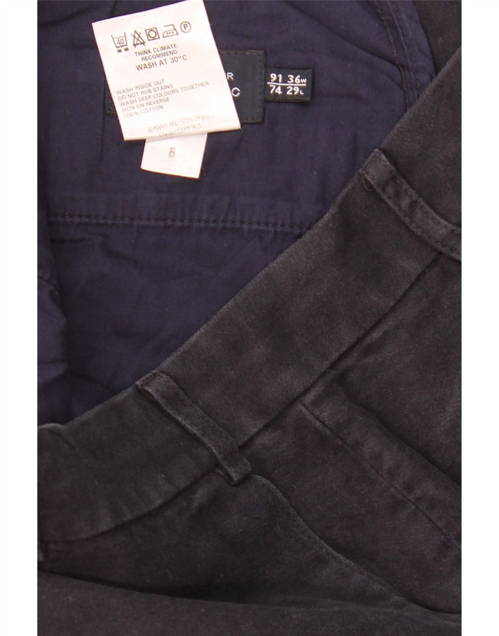 MARKS & SPENCER Herre Blue Harbor Chinobukser W36 L29 Marineblå
