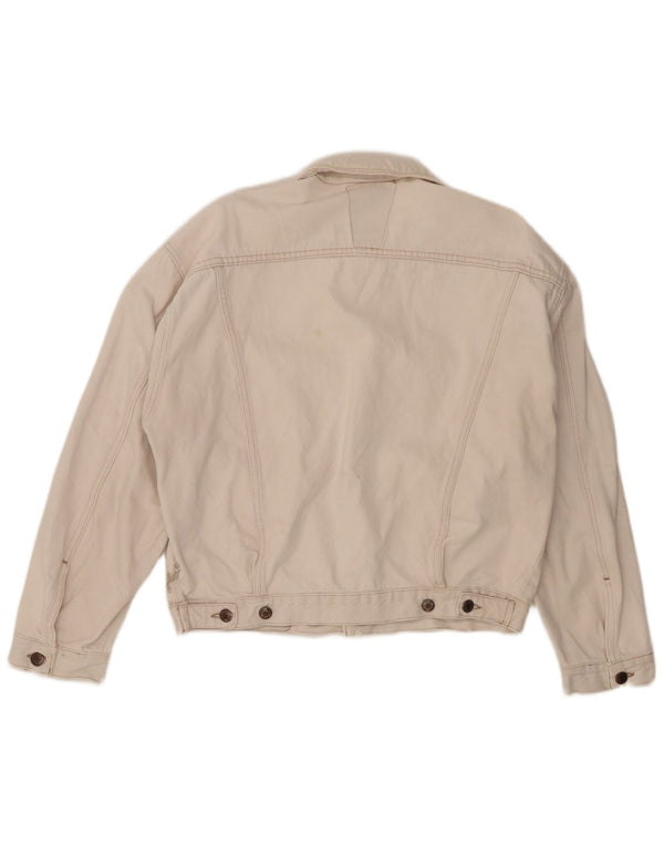 Wild Jeans Mens Denim Jacket UK 38 Medium Beige