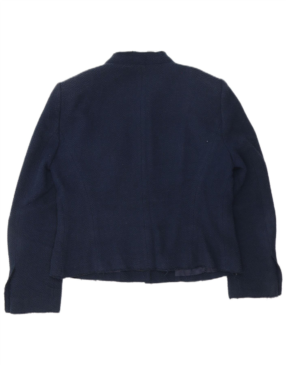 Zara Dame 4-knaps blazerjakke UK 18 XL Navy Blue Acetate