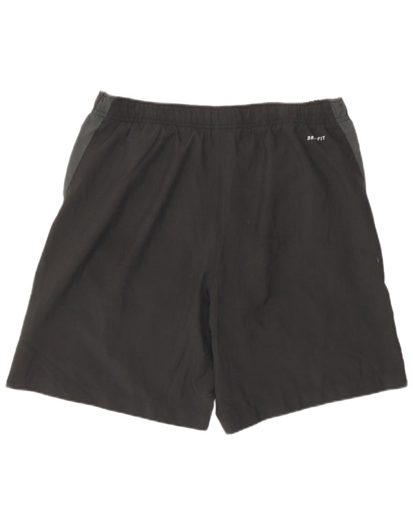 Nike Herre Sportshorts Medium Sort Colourblock Polyester Sports