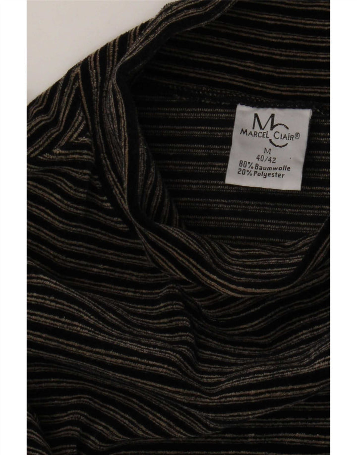 Marcel Clair Dame Top Langærmet IT 40/42 Medium Sort Nålestribe