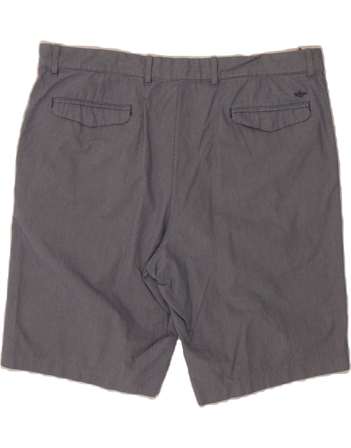 DOCKERS Mens Chino Shorts W40 XL Blue Houndstooth Cotton Vintage Dockers and Second-Hand Dockers from Messina Hembry 