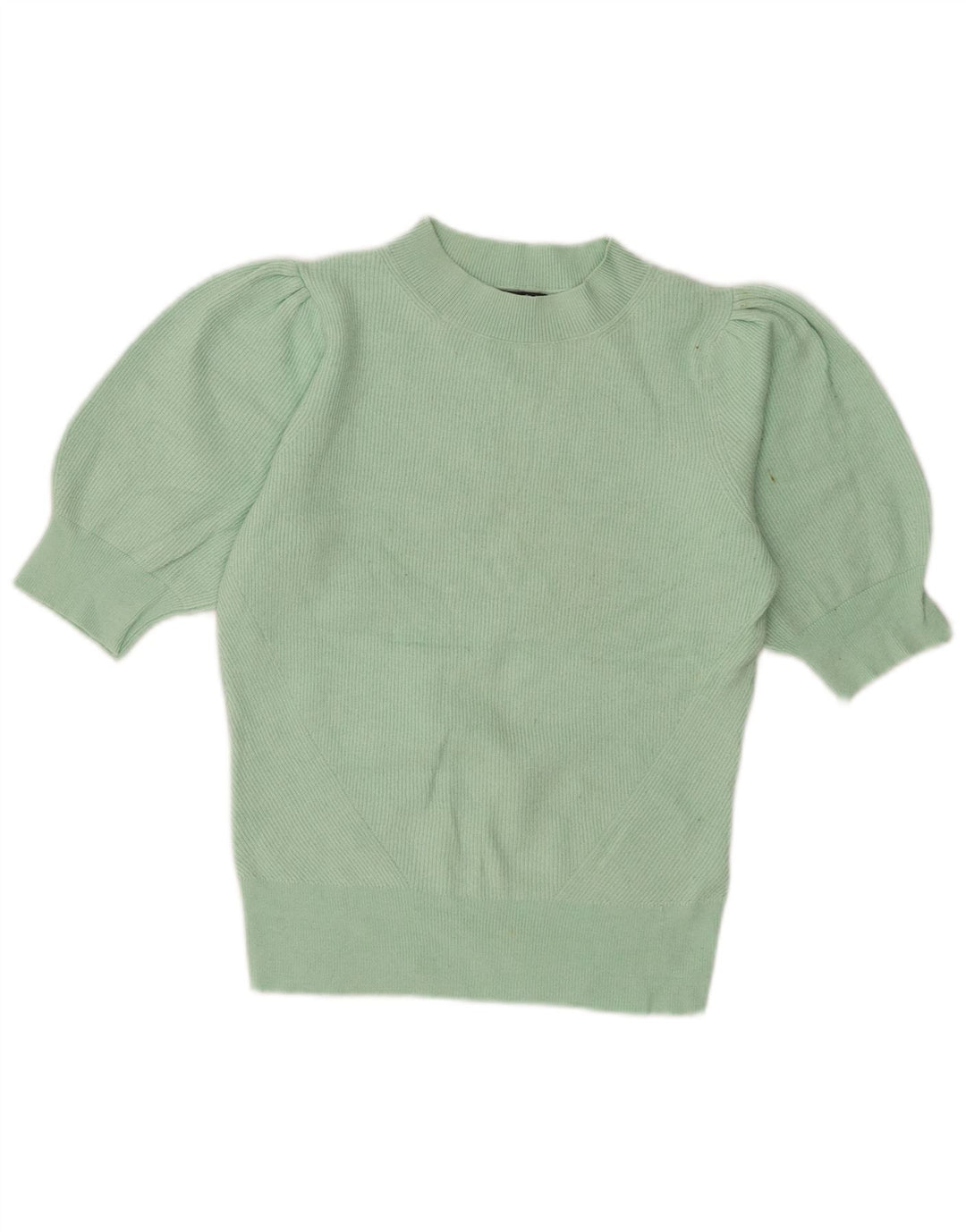 Marks & Spencer Dame Crop Turtle Neck Jumper Sweater UK 10 Small Green