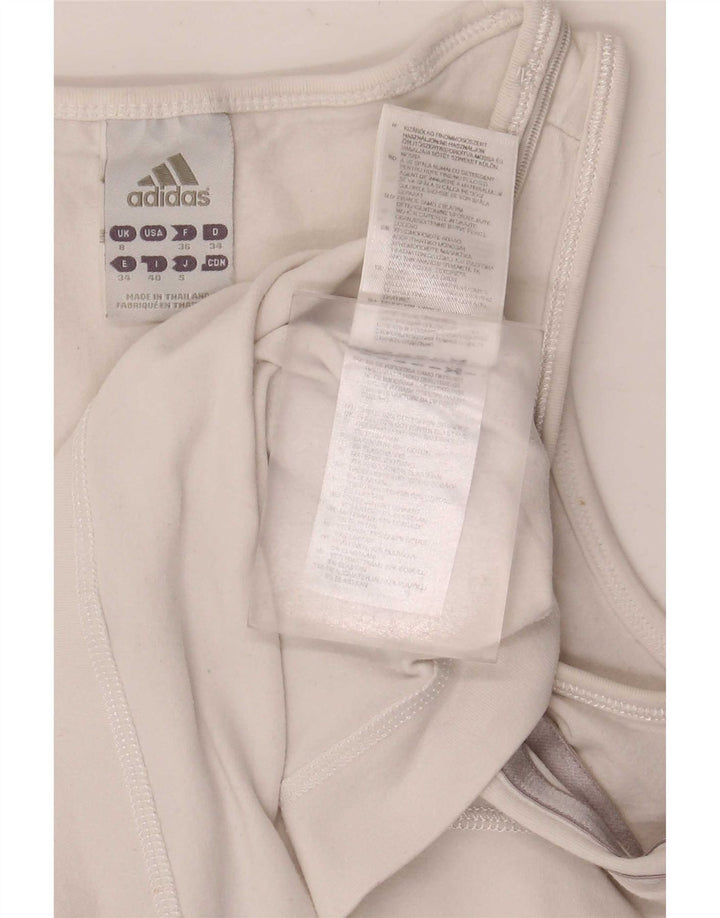 Adidas Damevest Top UK 8 Lille Hvid Bomuld