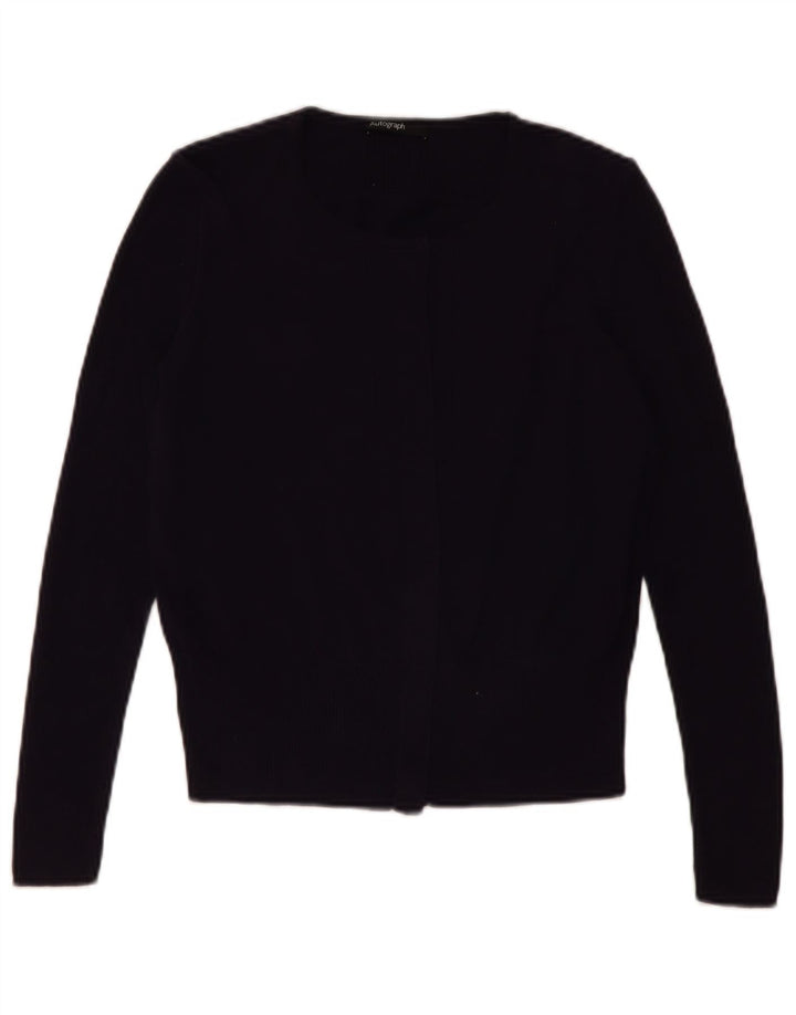 Marks & Spencer Dame Cardigan Sweater UK 12 Medium Navy Blue