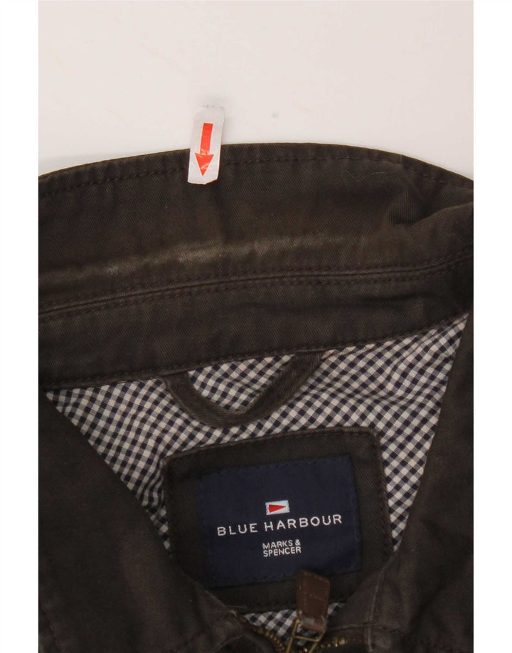 Marks & Spencer Herre Blue Harbor Bomber Jacket UK 40 Stor brun bomuld