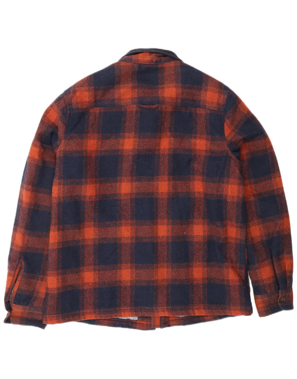 SUPERDRY skovhugger flannelskjorte til mænd Medium marineblå ternet uld
