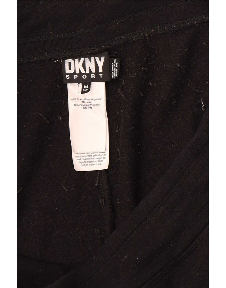 Dkny Dame Grafisk Træningsdragt Bukser UK 14 Medium Sort Bomuld