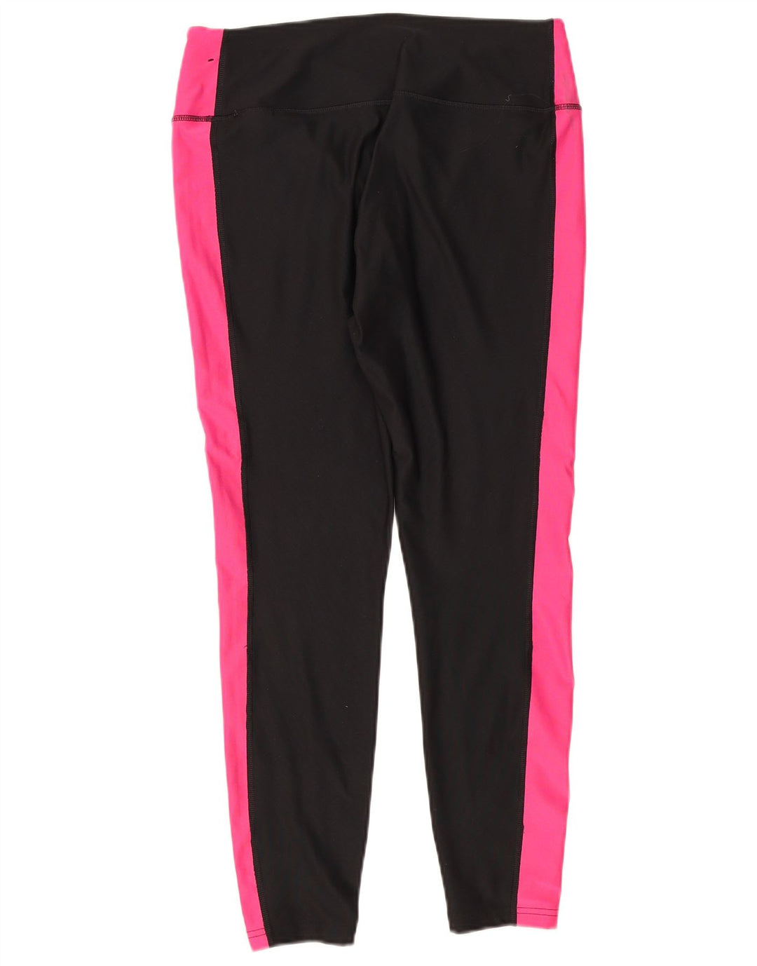 Nike Dame Dri Fit Leggings UK 14 Large Black Colourblock Polyester