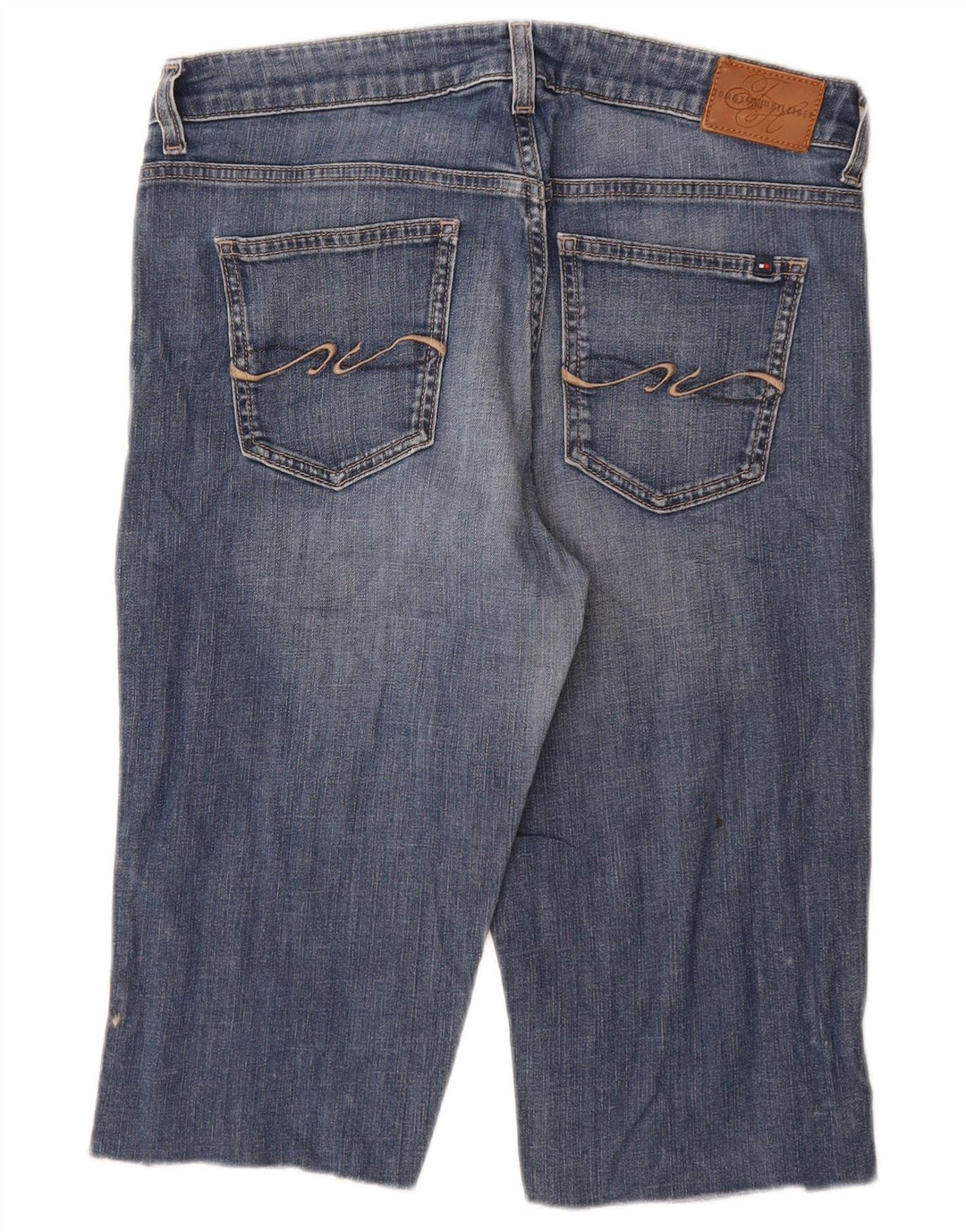 Tommy Hilfiger denimshorts til kvinder W30 Mellemblå bomuld