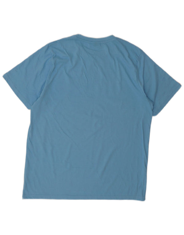 Ellesse Herre Grafisk T-Shirt Top Stor Blå Bomuld