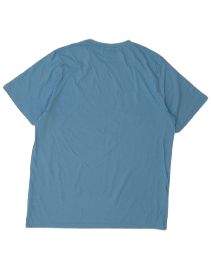 Ellesse Herre Grafisk T-Shirt Top Stor Blå Bomuld