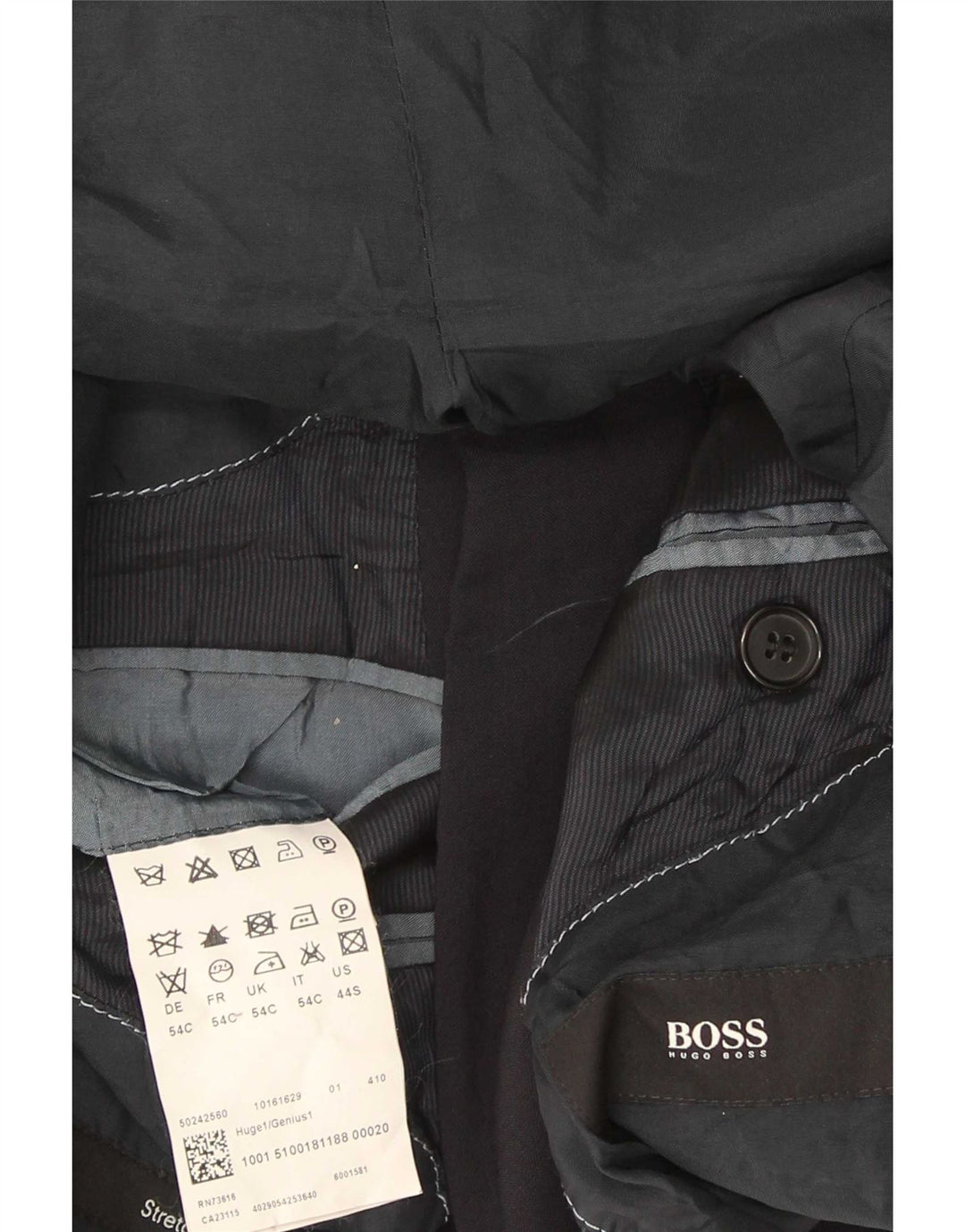 Hugo Boss Herre 2-knaps blazerjakke EU 54 2XL Navy Blue Virgin Wool