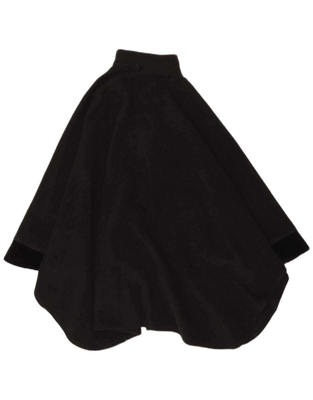 Vintage Cape Coat til kvinder One Size sort uld