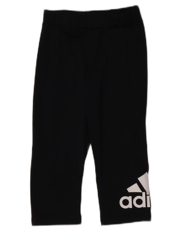 ADIDAS piger Aeroready grafiske leggings 9-10 år sort polyester