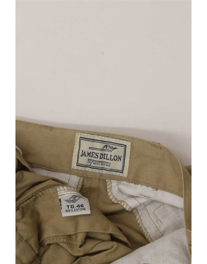 James Dillon Herre Chino Shorts IT 46 Small W30 Khaki Cotton