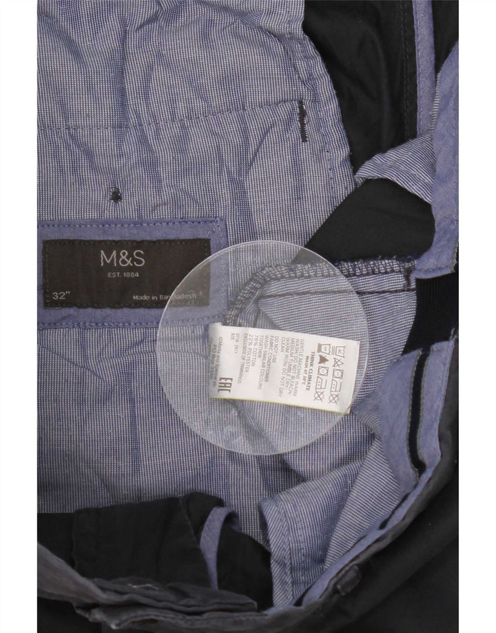 Marks & Spencer Herre Chino Shorts W32 Medium Marineblå Bomuld