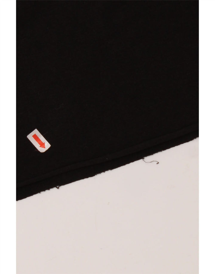 KAPPA Womens Crop Oversized grafisk T-shirt top UK 10 Lille sort bomuld