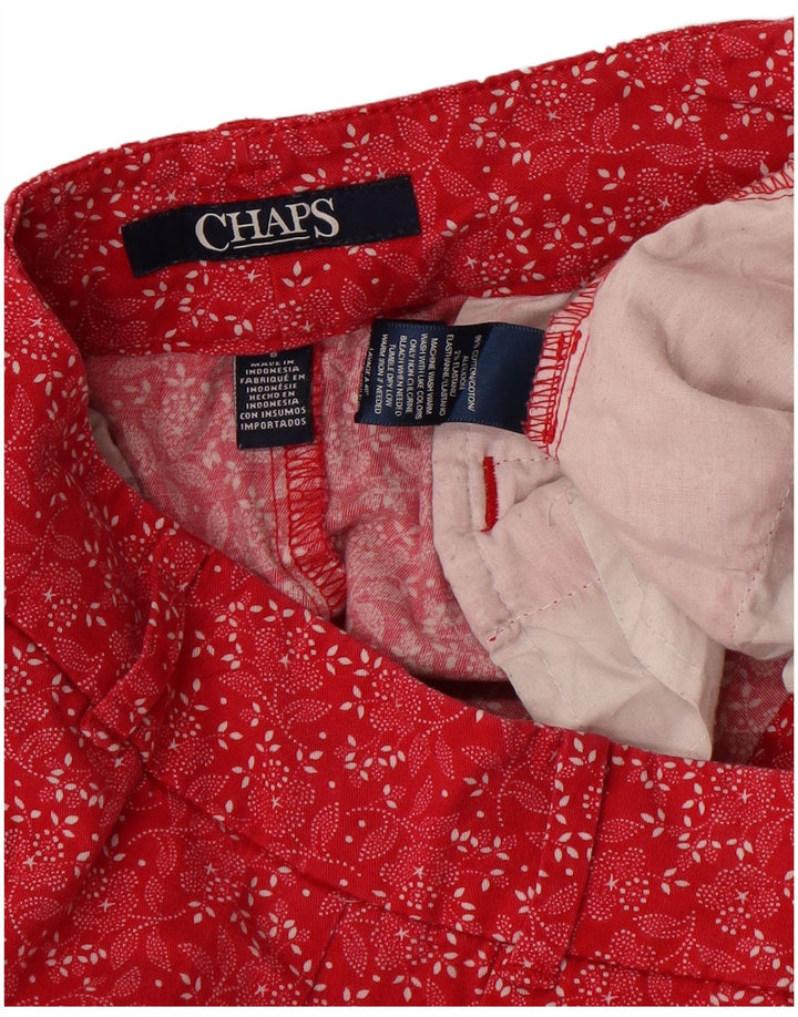Chaps Dame Chino Shorts US 8 Medium W30 Rød Blomster Bomuld