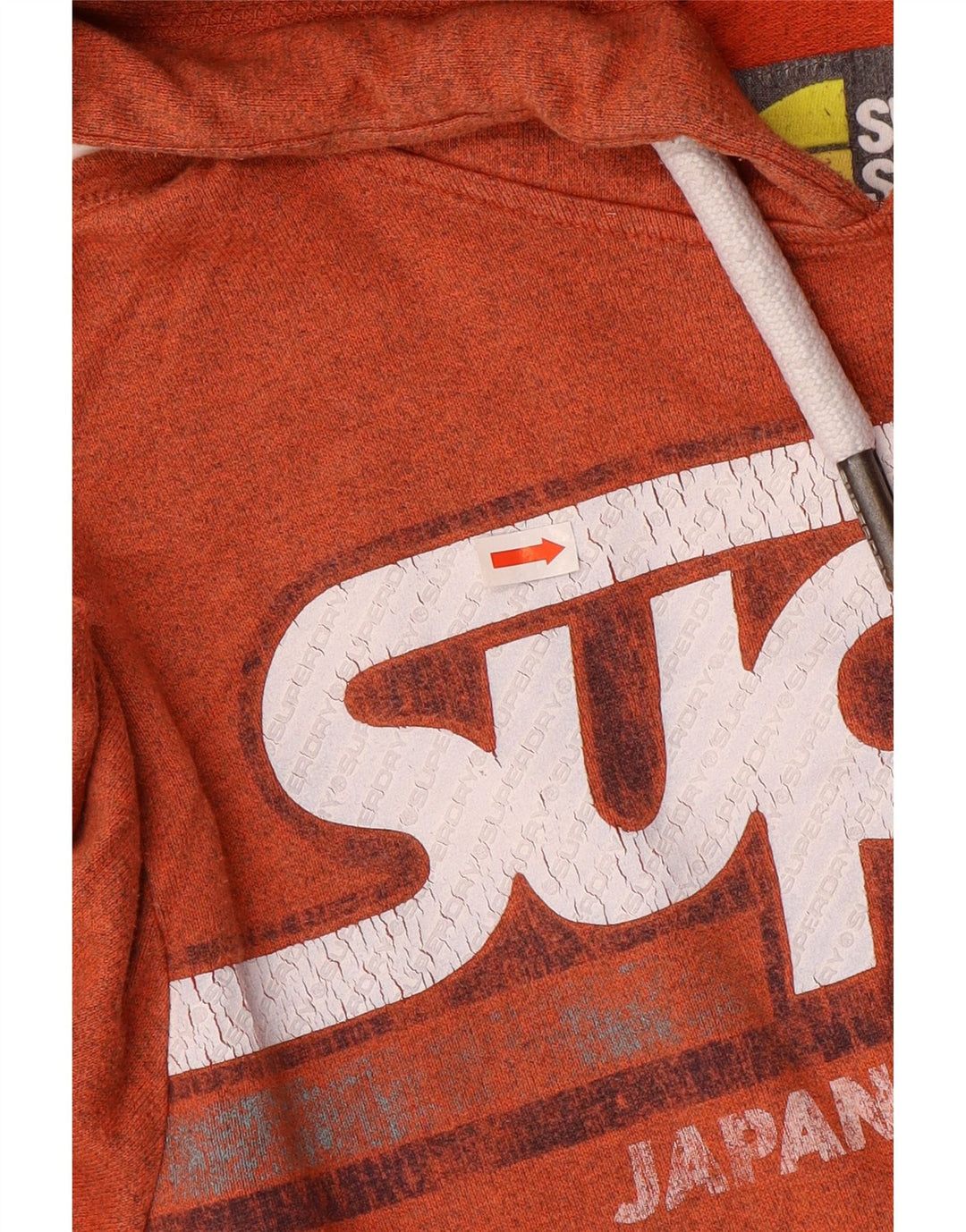Superdry Grafisk hættetrøje til mænd, medium orange bomuld