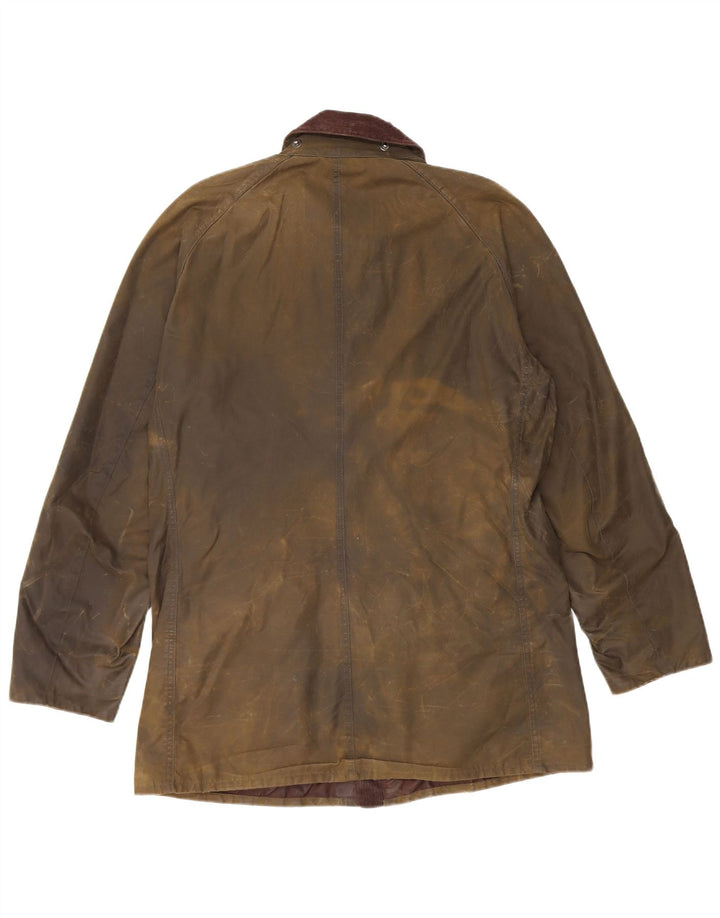 Barbour Herre vokset bomuldsjakke UK 38 Medium Khaki Bomuld