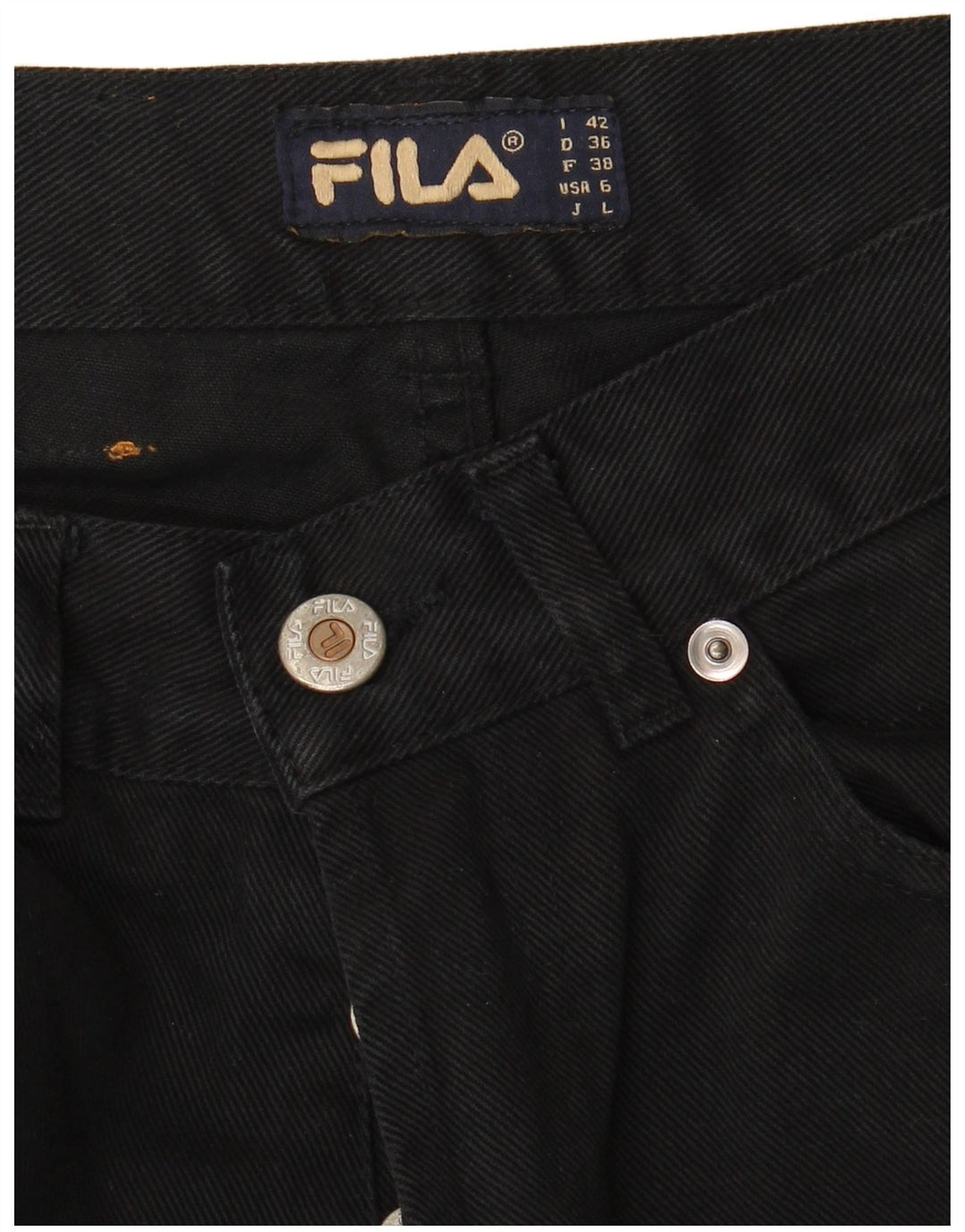 Fila Womens Tapered Jeans IT 42 Medium W28 L27 Sort