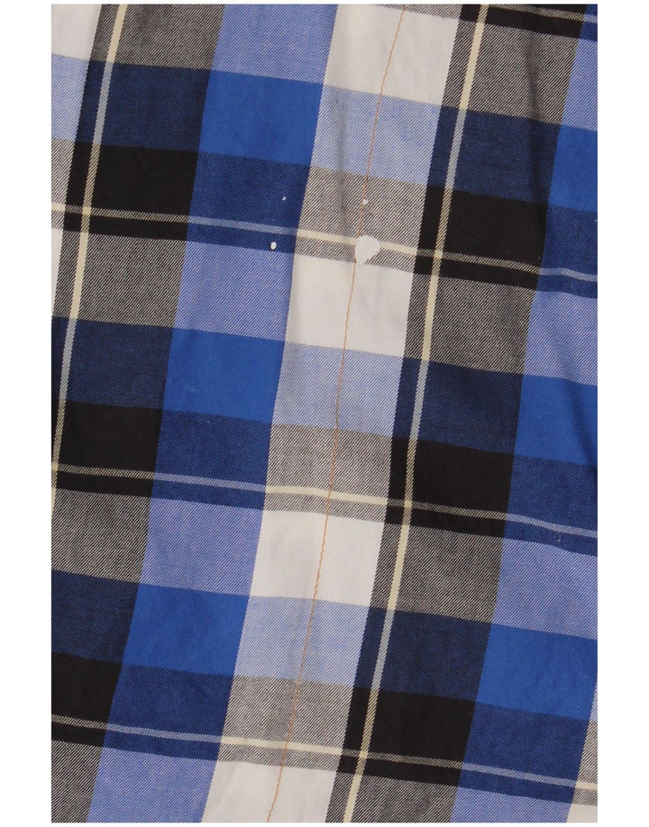 G-Star herre flannelskjorte stor blå ternet bomuld