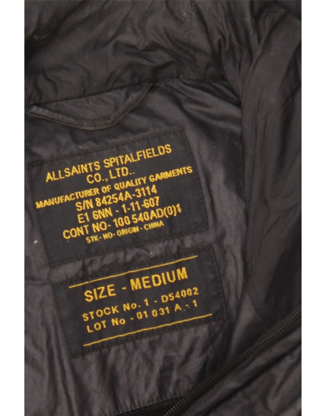 ALL SAINTS Herre Hooded Utility Jacket UK 38 Medium Black