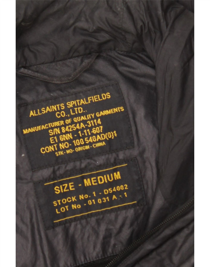ALL SAINTS Herre Hooded Utility Jacket UK 38 Medium Black