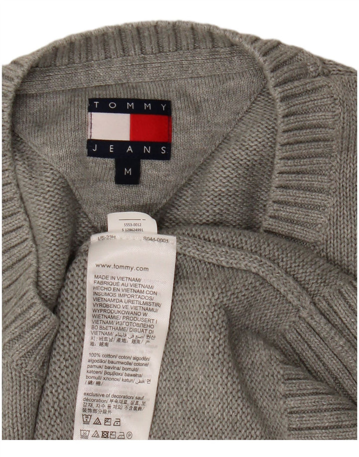 Tommy Hilfiger Herre Crew Neck Jumper Sweater Medium Grå Bomuld