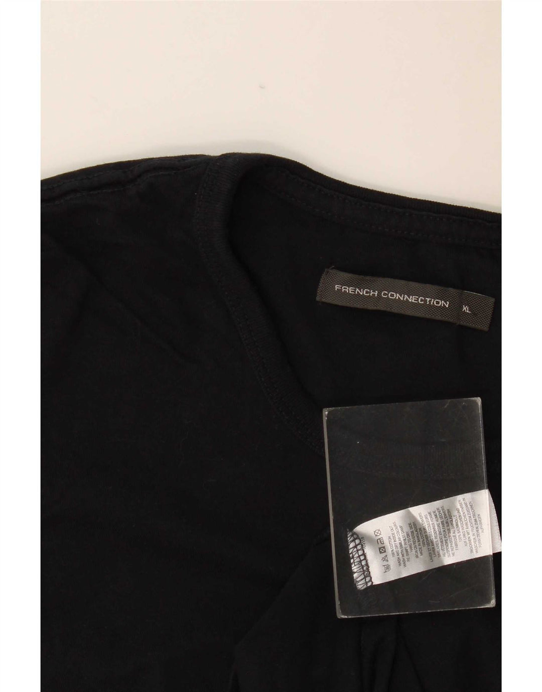French Connection Herre T-Shirt Top XL Sort Bomuld