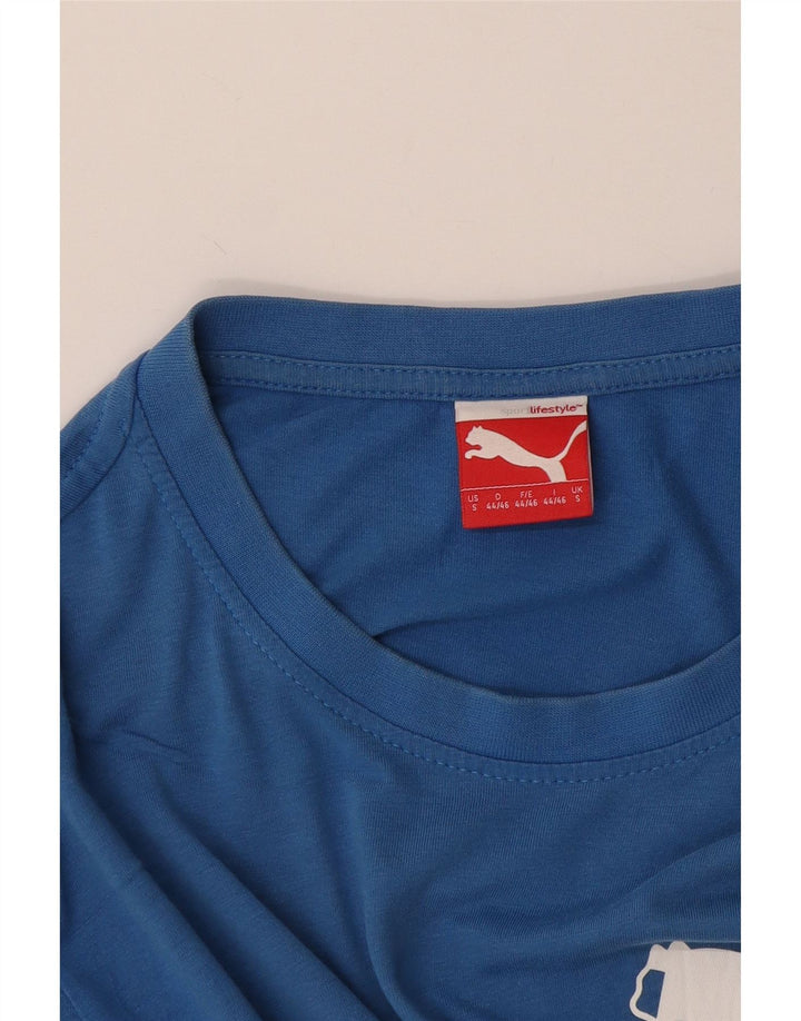 Puma Herre Grafisk T-Shirt Top Lille Blå