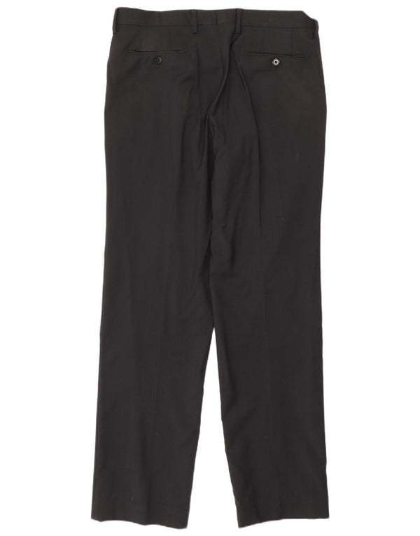 Calvin Klein Herre Straight Suit Bukser IT 52 XL W36 L34 Sort Uld