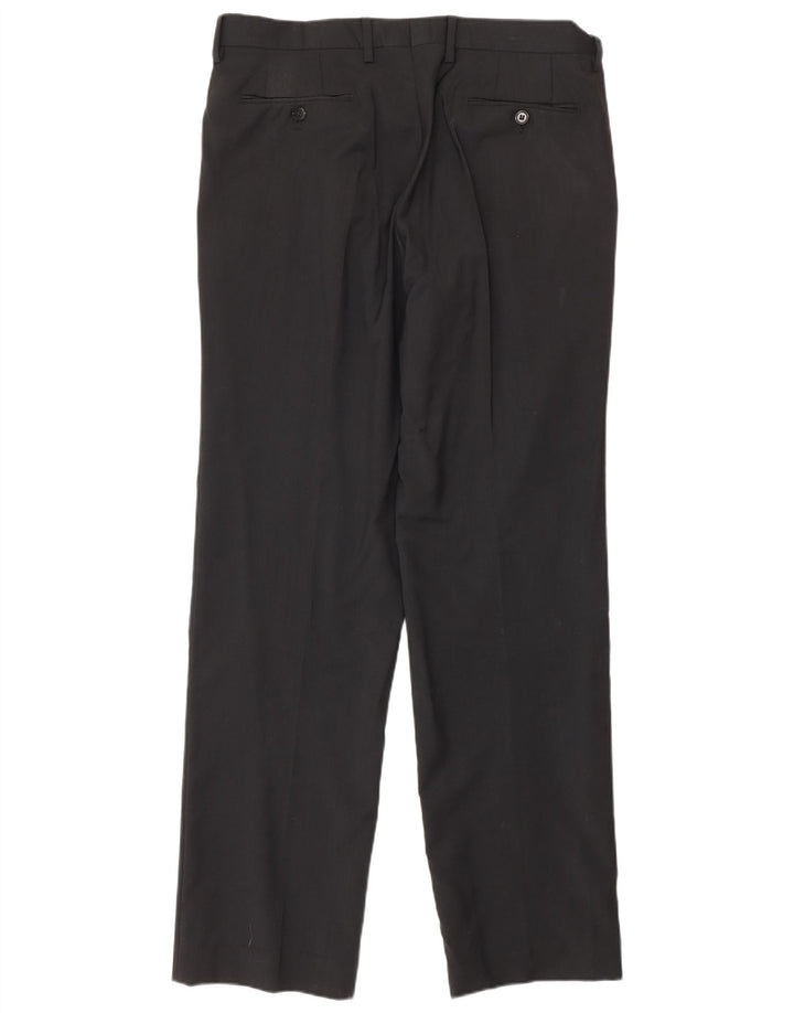 Calvin Klein Herre Straight Suit Bukser IT 52 XL W36 L34 Sort Uld