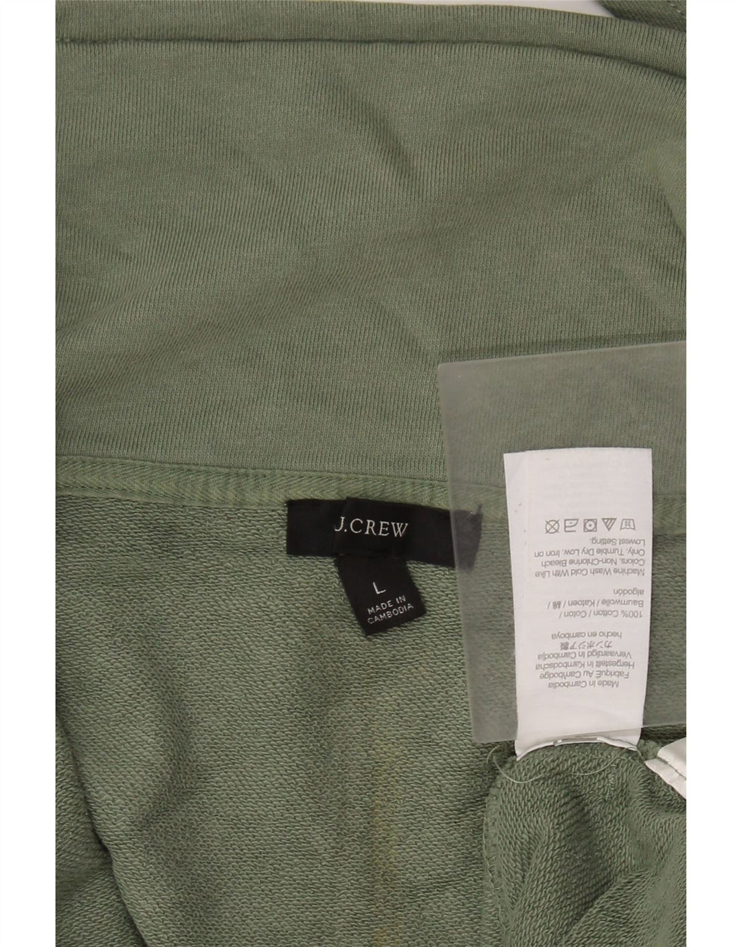J. CREW Dame Oversized Zip Neck Sweatshirt Jumper UK 16 Large Green