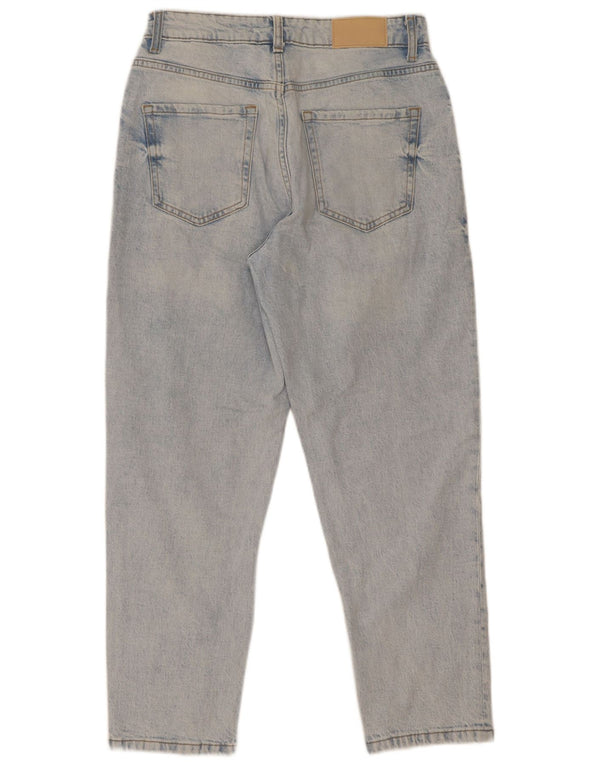 Zara Dame Jeans med høj talje EU 38 Small W28 L27 Blå Bomuld