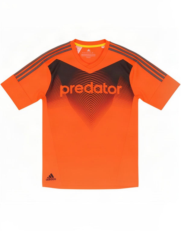 Adidas drenge grafisk t-shirt top 15-16 år orange polyester