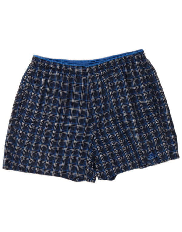 Adidas Badeshorts til mænd store marineblå ternet polyester