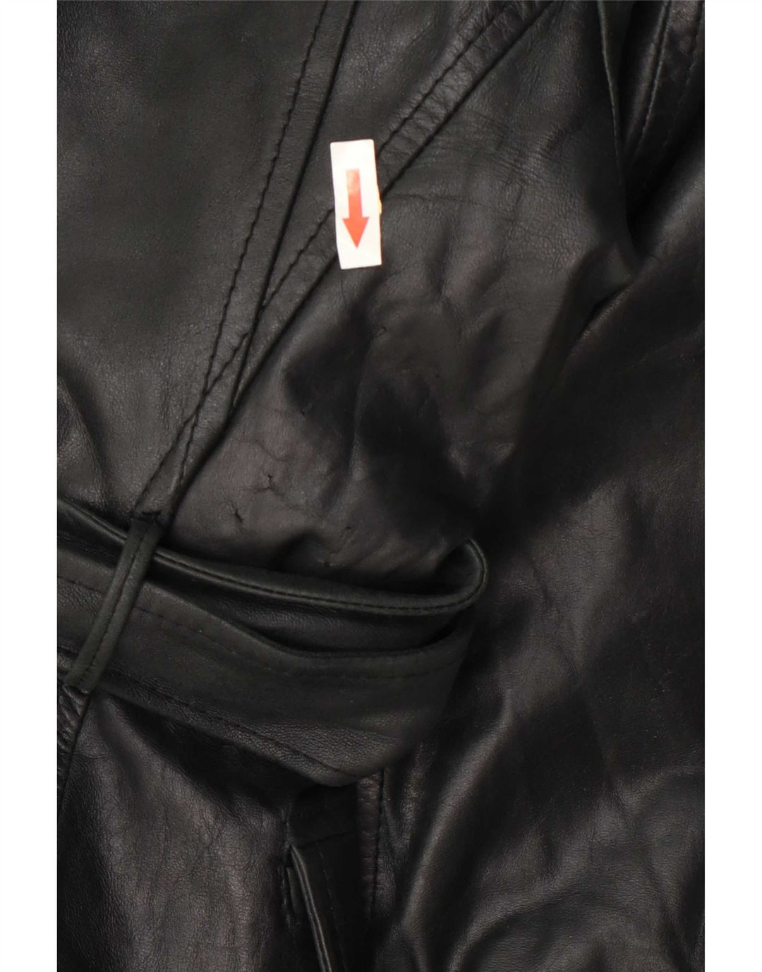 Vintage læderfrakke til kvinder UK 10 Small Black