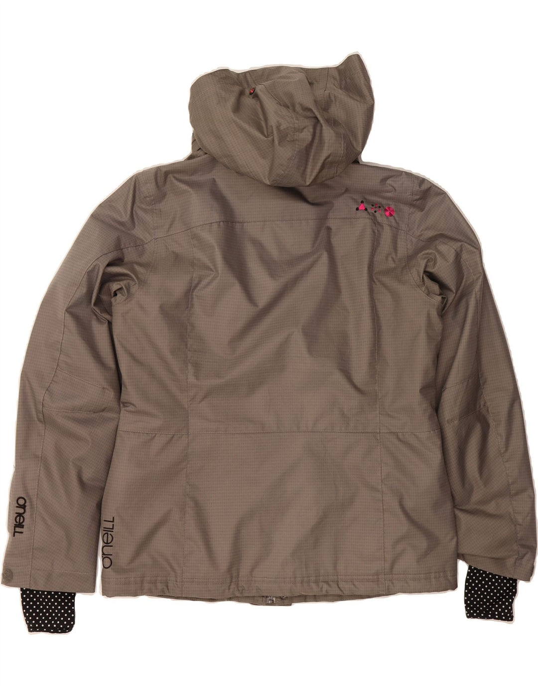 O'NEILL Womens Hooded Rain Jacket UK 18 XL Grey Polyamide Vintage O'Neill and Second-Hand O'Neill from Messina Hembry 