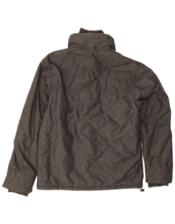 Superdry Windcheater Windbreaker Jacket til kvinder UK 18 XL Grå Nylon