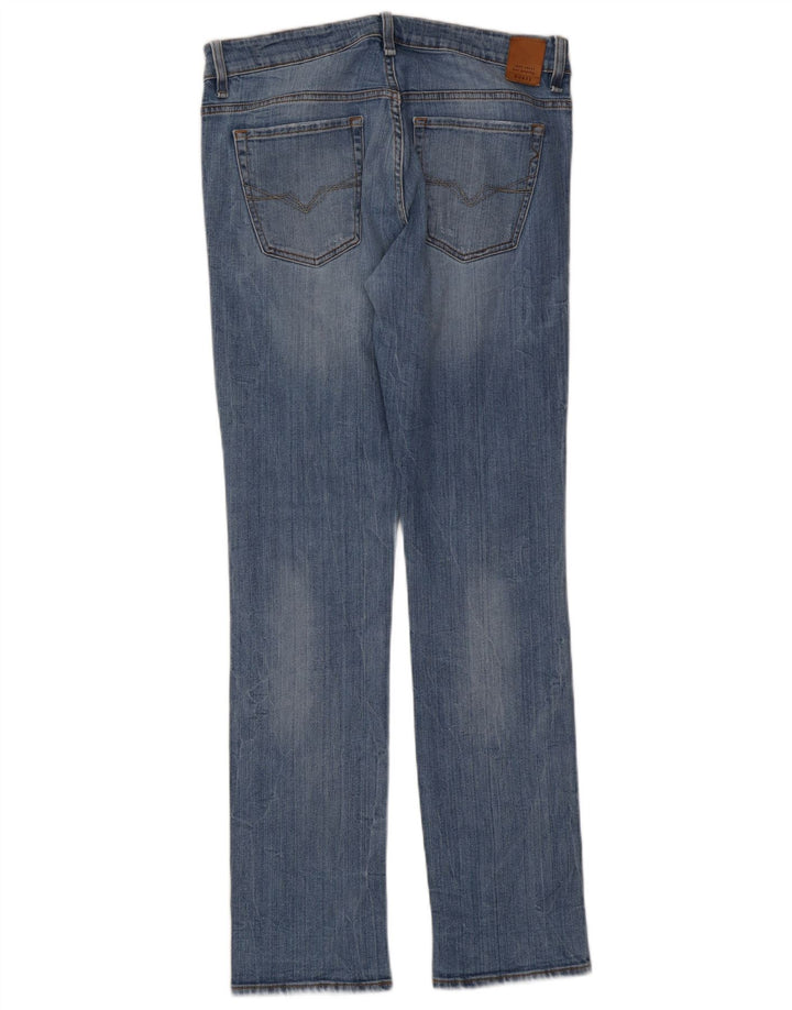 Guess Mænd Distressed Skinny Jeans W33 L33 Blå Bomuld