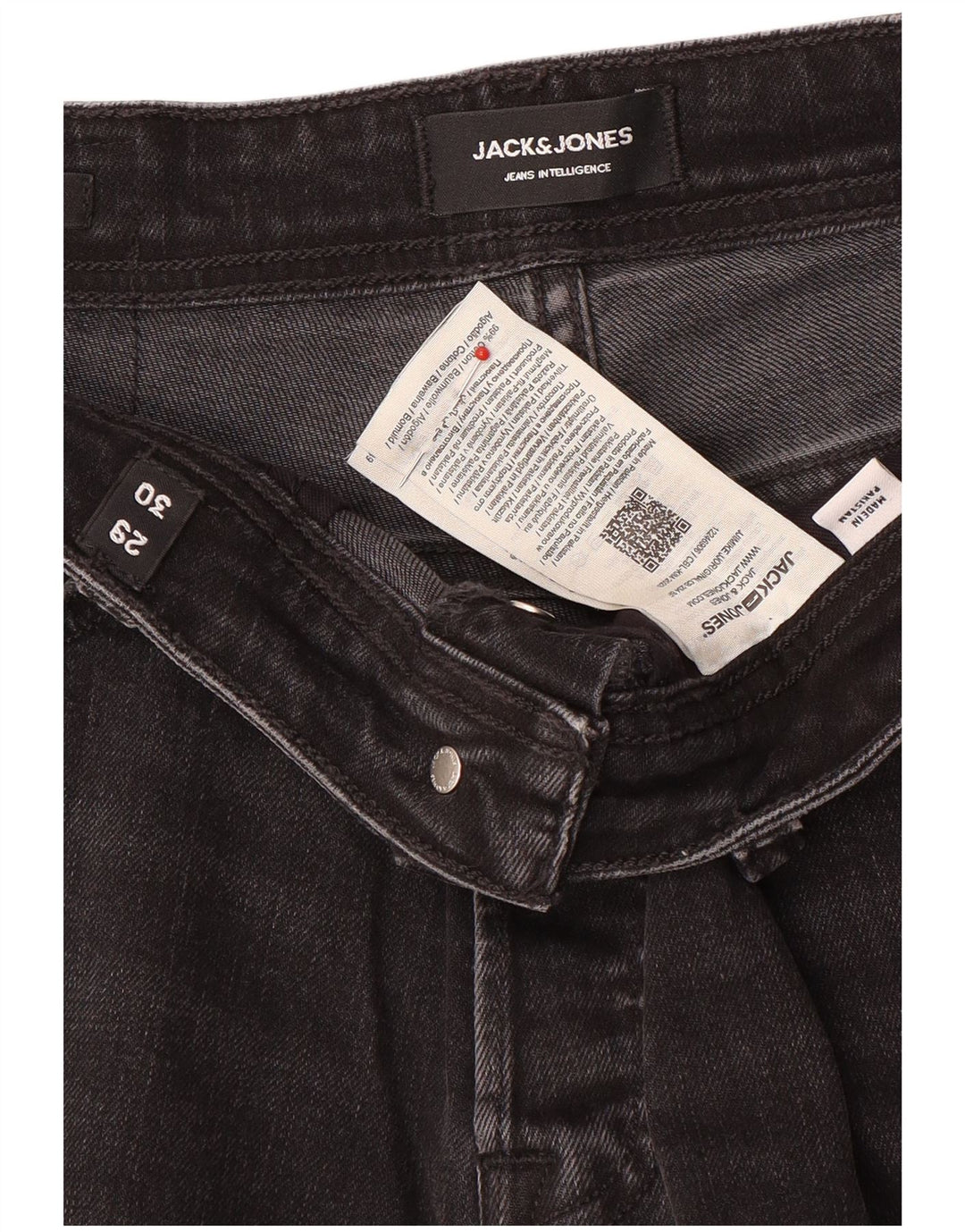 Jack & Jones Herre Distressed Slim Jeans W29 L30 Sort Bomuld