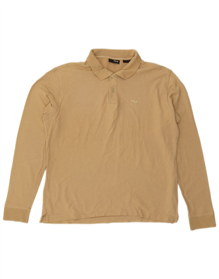 Fila Langærmet Polo Shirt til mænd Medium Beige Bomuld