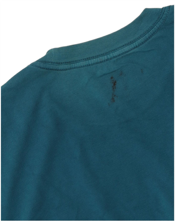 VANS Herre Classic Fit Grafisk T-Shirt Top Lille Blå Bomuld