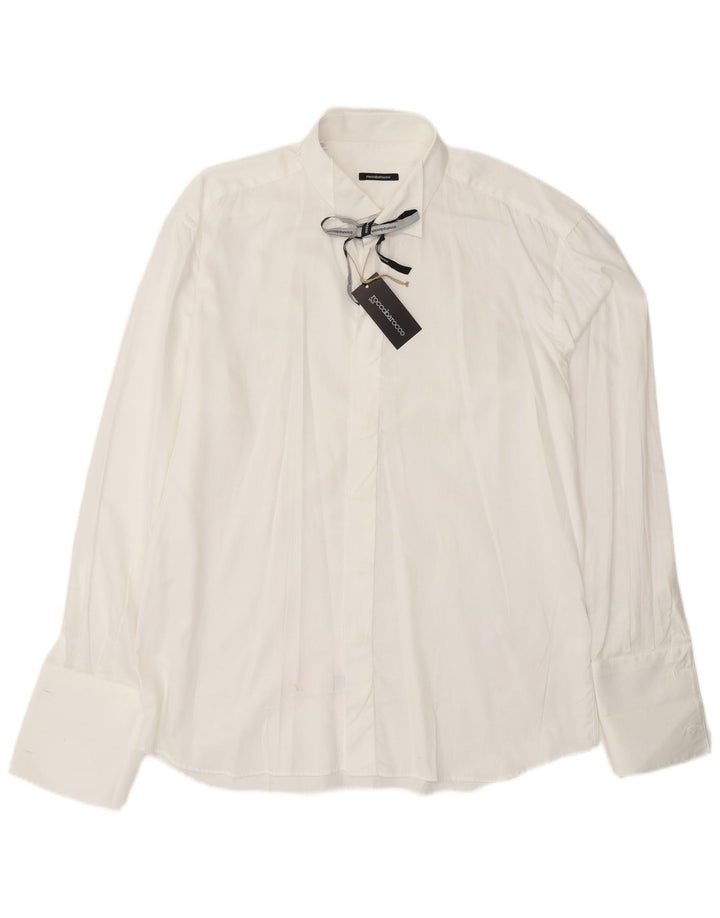 ROCCOBAROCCO Herre formel skjorte str. 17 1/2 44 XL Hvid