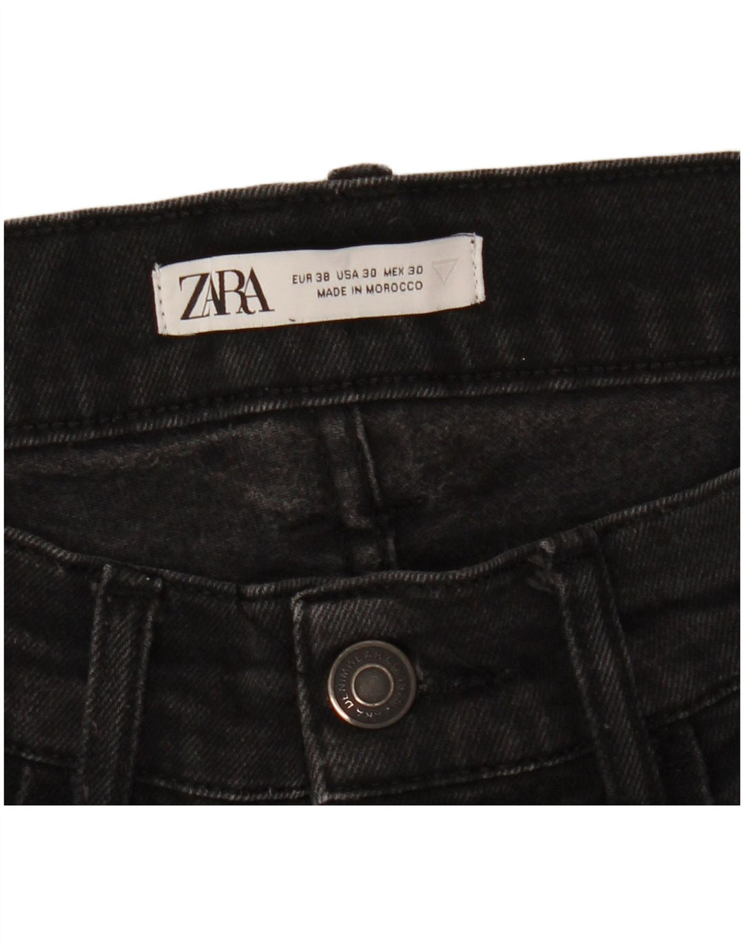 ZARA Slim Jeans til mænd EU 38 Small W30 L31 Sort