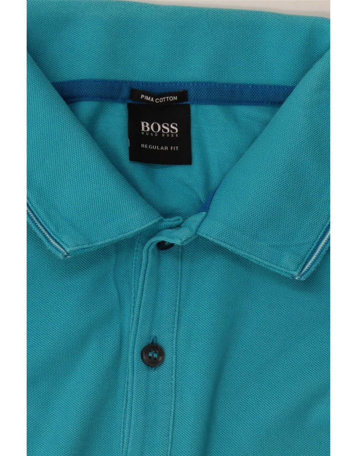 Hugo Boss Herre Regular Fit Polo Shirt XL Blå Bomuld